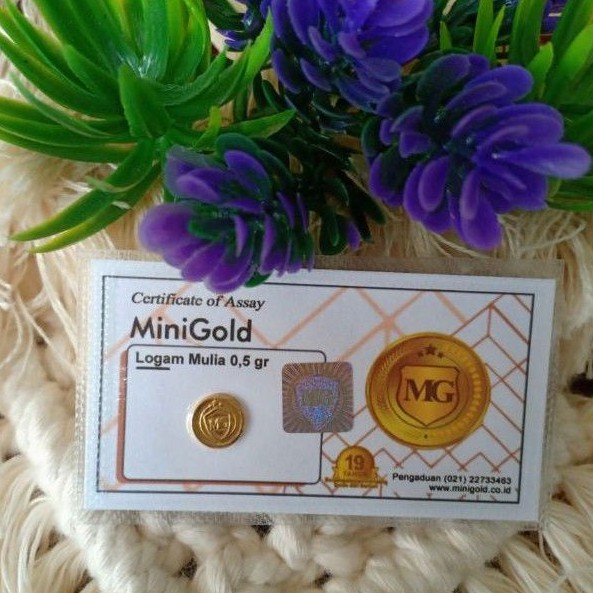 MINIGOLD 0,5 GRAM KOIN EMAS MURNI 24 KARAT