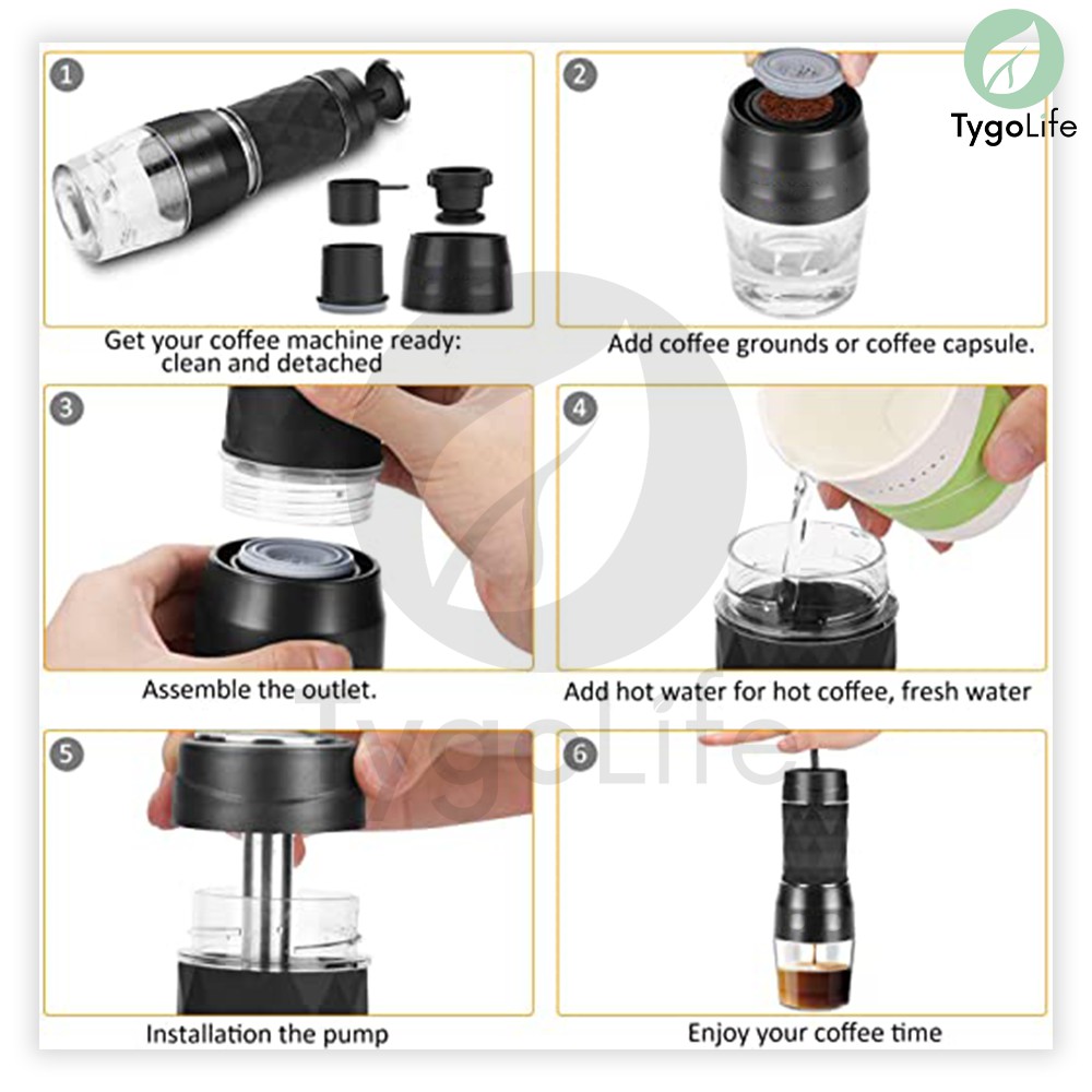 TANSER MOOCOO ESPRESSO COFFEE MAKER PORTABLE MANUAL TYGOPRESSO ALAT PEMBUAT KOPI ESPRESSO