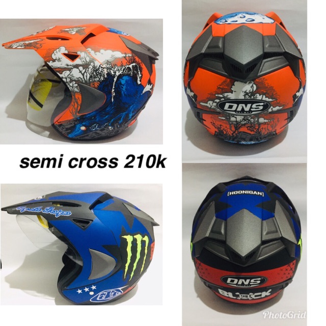 Helm semi cross motif