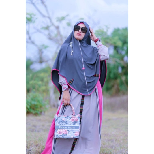 GAMIS ALAYYA CLOUD GREY AULIA FASHION TERBARU