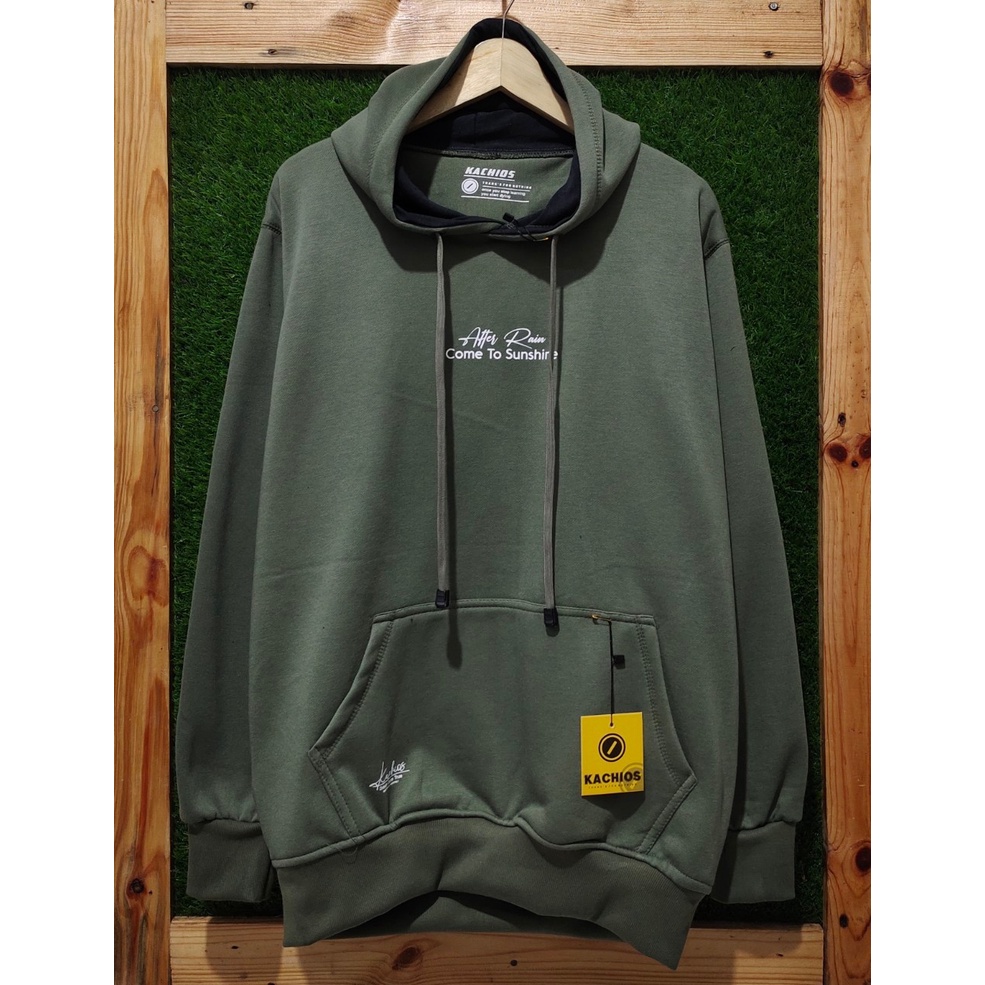 Sweater Hoodie sweater Terbaru 2021 Hoodie Jumbo Pria Kachios Oversize HIJAU ARMY