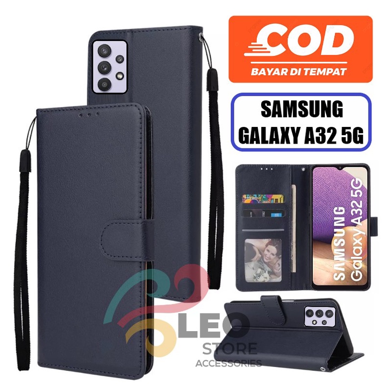 FLIP CASE SAMSUNG GALAXY A32 5G LEATHER FLIP WALLET UNTUK SAMSUNG GALAXY A32 5G