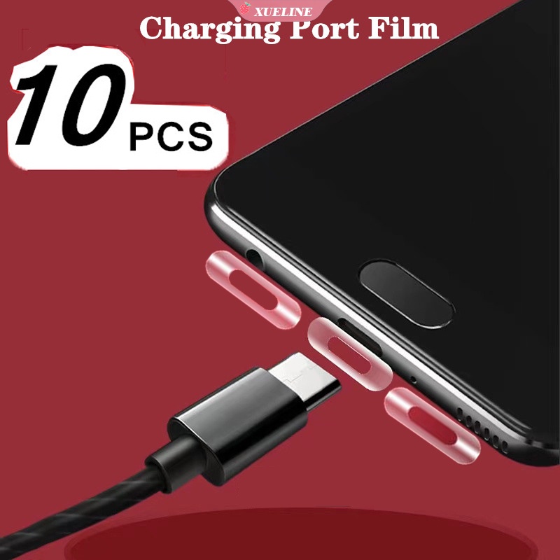 10pcs Stiker Pelindung Port Charging Anti Gores Untuk iPhone 13 12Pro 11 XR 8 7 6 Plus