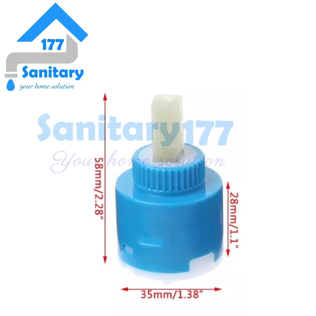 Jantung Kran Bathtub panas dingin 35mm-Valve hati keran air heart faucet mixer ceramic kran kotak minimalis catridge spare part sparepart acc isi kran bakip