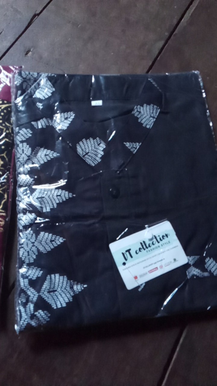 Cod- Dt Collection Kemeja Hem Batik  Pekalongan Kombinasi Kerah Koko