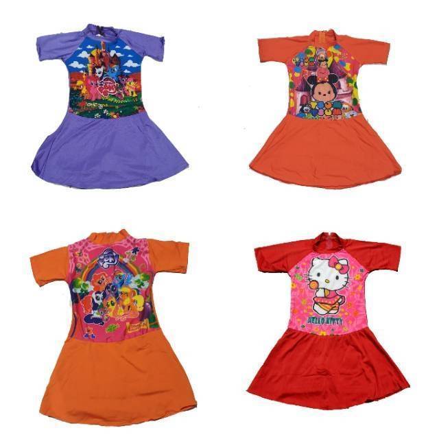  Baju  renang  rok anak  cewek perempuan  karakter ukuran SD 