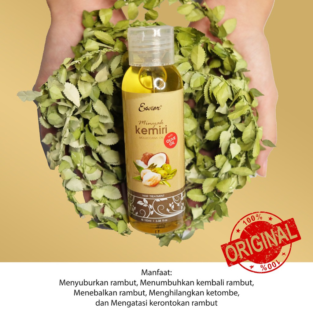 Esvior Minyak Kemiri BPOM Minyak Penumbuh Rambut Pelebat Rambut Minyak Anti Rontok