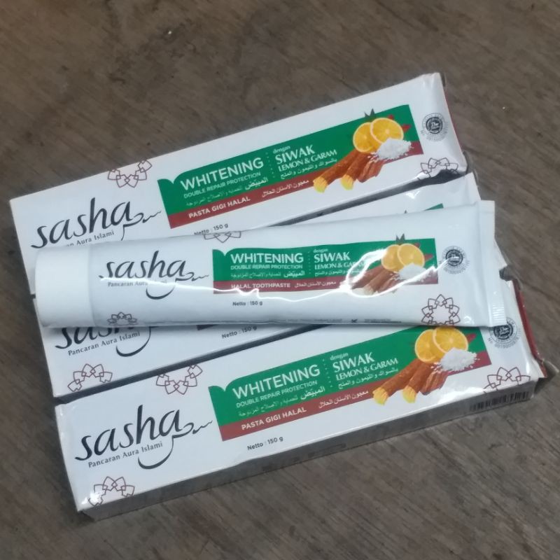 PASTA GIGI ODOL SASHA HERBAL SIWAK LEMON DAN GARAM