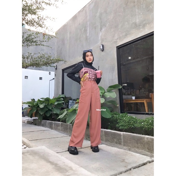 BEFAST - ZRX OOTD Celana Kulot KARISA / KULOT HIGHWAIST YORA KANCING / Celana Kulot Terbaru 2022 / Bawahan Wanita Kekinian / Kulot Polos Casual / Trendy / Terlaris / Celana Kulot Banyak Warna / Kulot Termurah