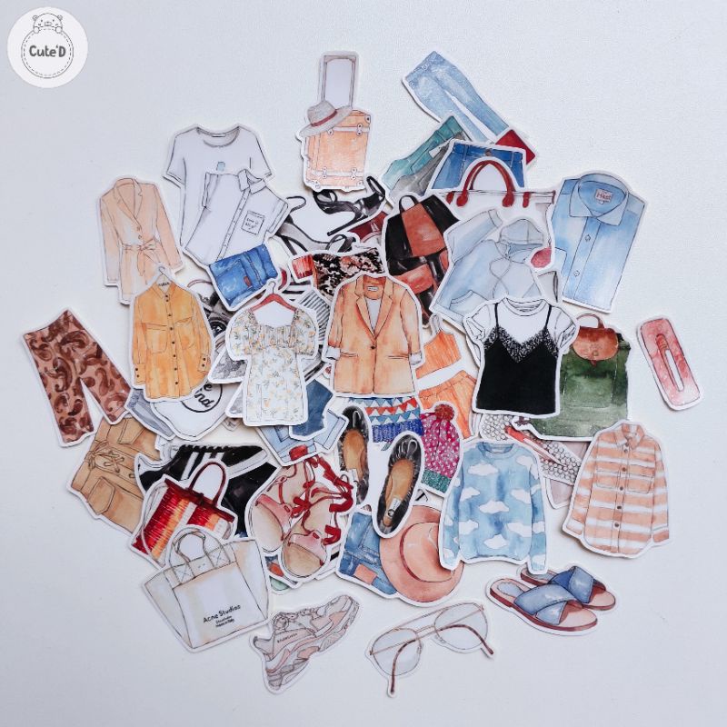 

45+ Clothes Sticker for Planner / Jurnal / Notebook