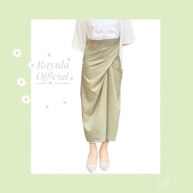 WRAP SKIRT / ROK LILIT-Sage Green Cotton