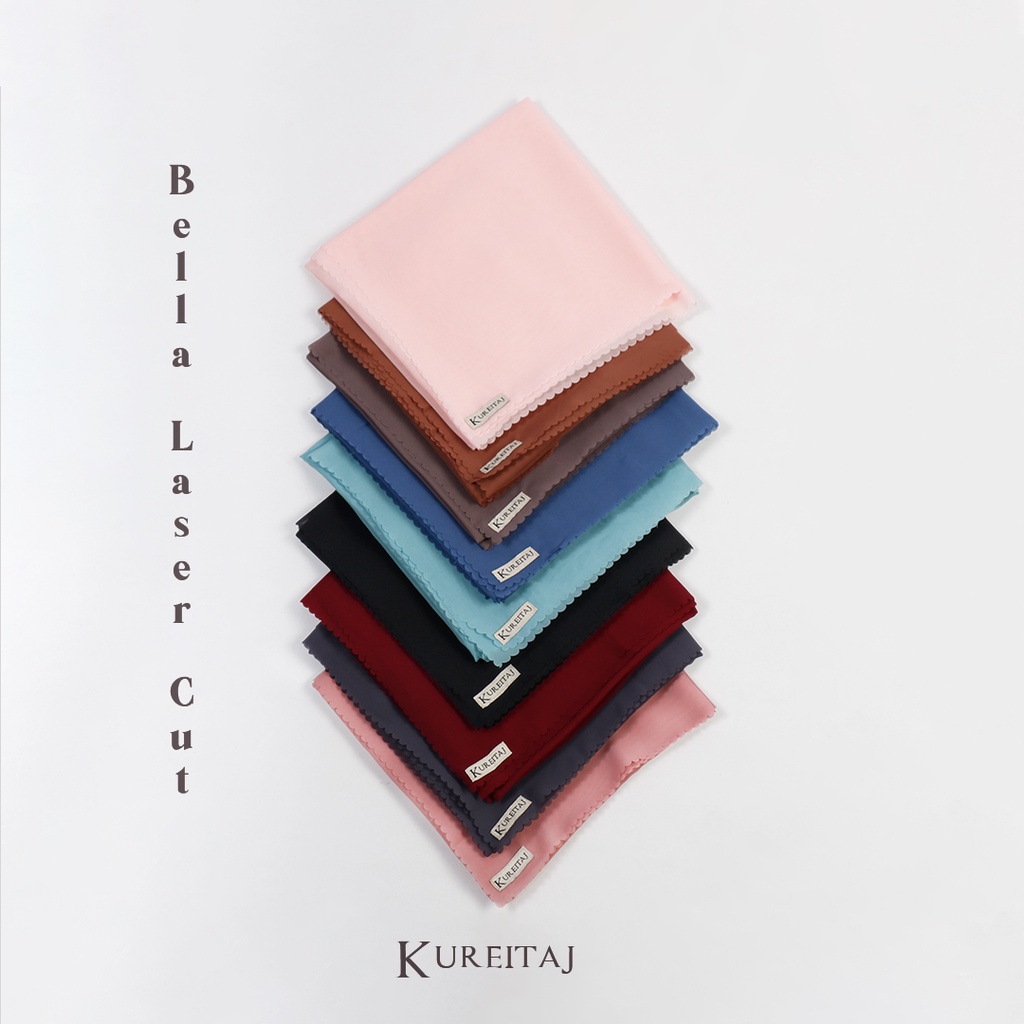 Hijab Square Laser Cut Ultasonic Jilbab Bella Square Bella Premium Pollycotton Lasercut Hijab Segi Empat Lasercut Hijab Sequare Kureitaj