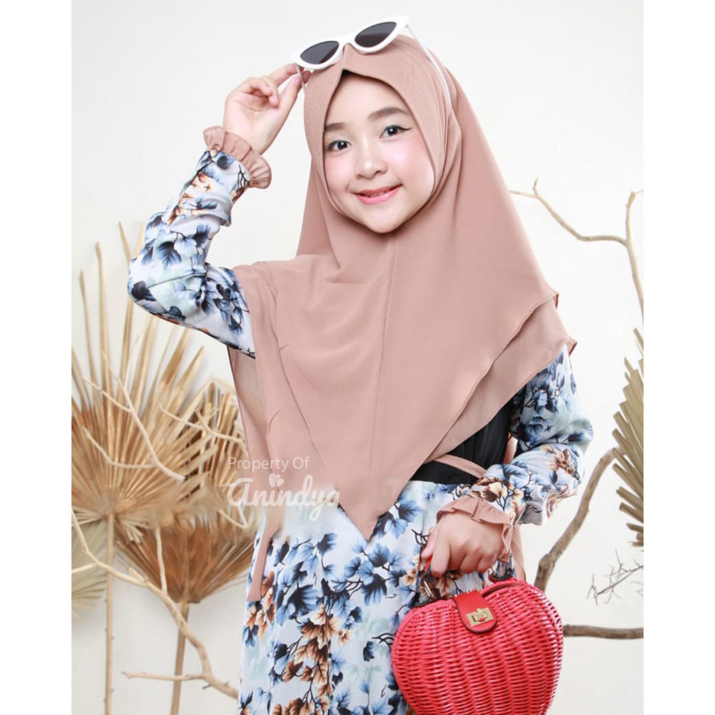 Baju Muslim Anak Perempuan Dan Gamis Lubna Satu Set Dengan Jilbab By Anindya Kids