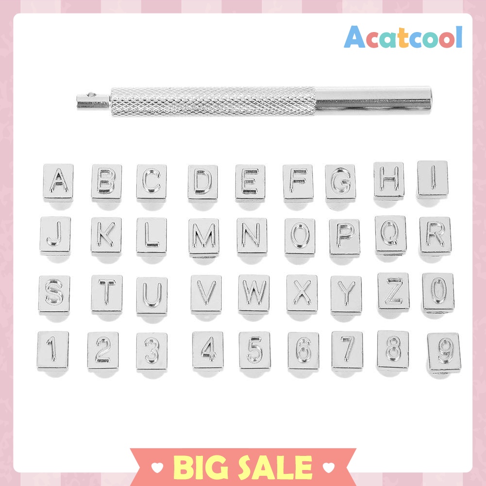 36pcs Steel Punch Alphabet Letter Number Stamper Set Metal Leather Tools