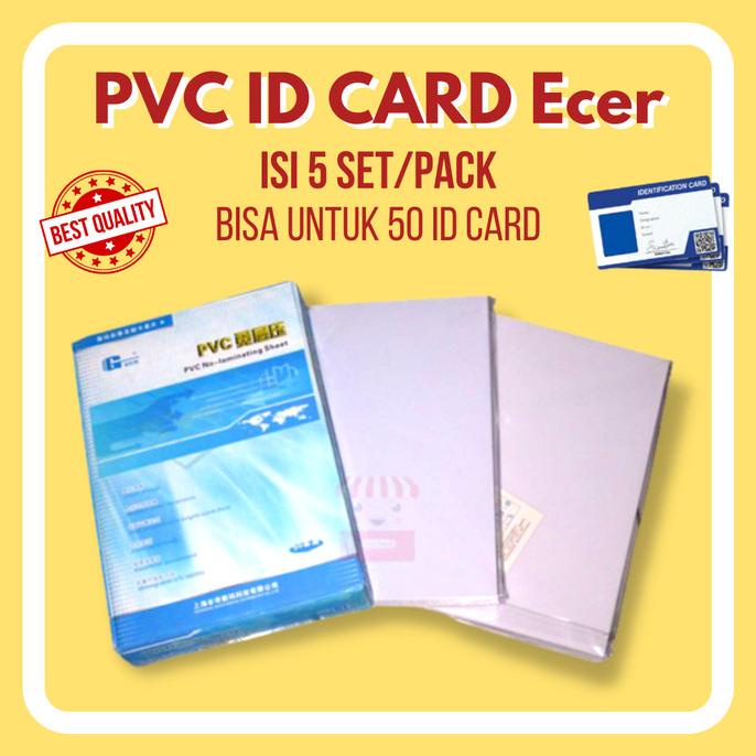 

{{{{}}] Bahan Pvc Id Card A4 Isi 5 Set (50 Id Card)