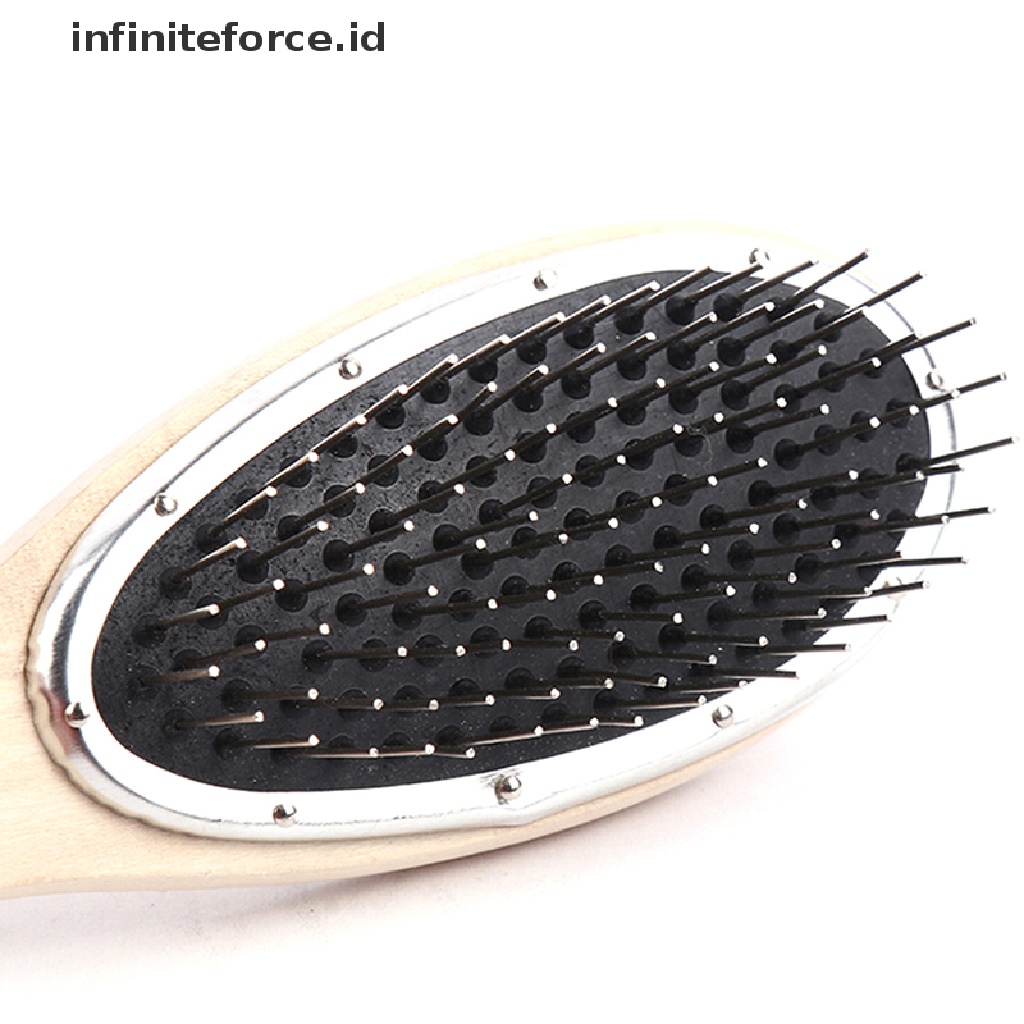 (Infiniteforce.Id) Sisir Kayu Gigi Steel Anti Statis Untuk Wig / Rambut Palsu