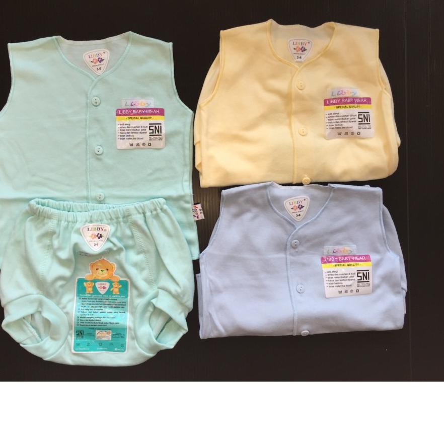 ۞ Setelan Kutung Polos Newborn Libby (celana pop + baju kutung) cherrybabykidsshop ✭