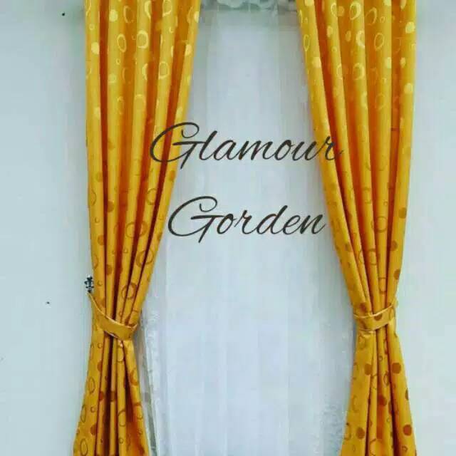 Gorden jendela rumah motif polkadot abu tua abu-abu hijau coklat gold pink ungu merah pink model smo