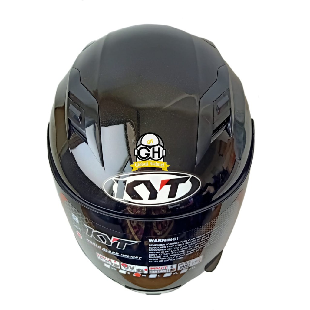 HELM FULL FACE KYT R10 R-10 SOLID BLACK