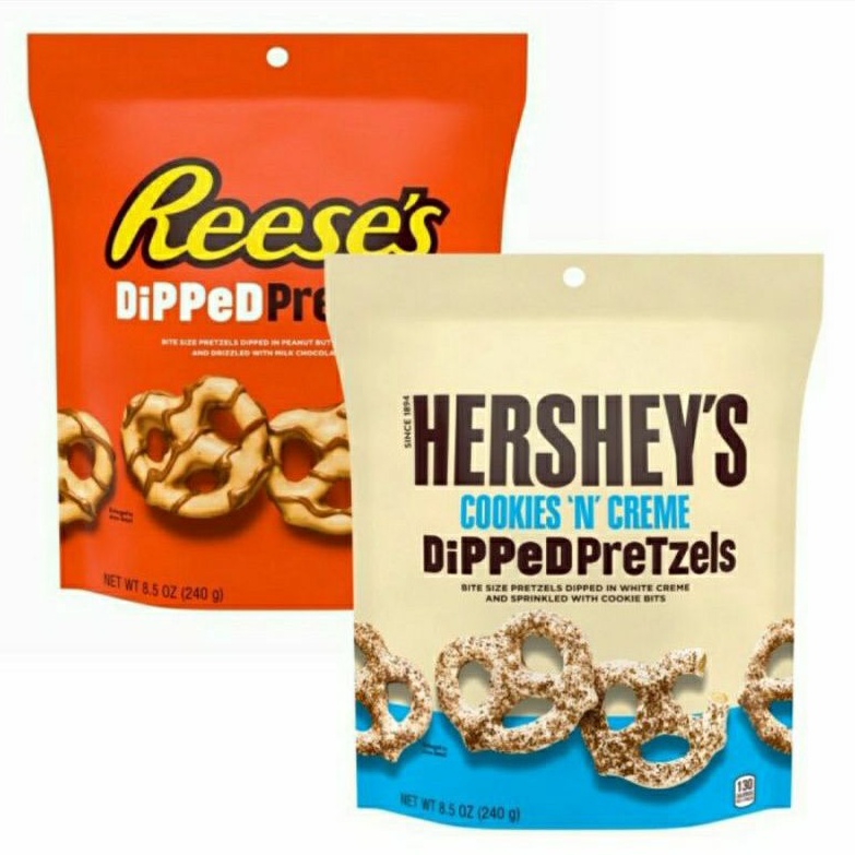 

Reese's Hershey's Dipped Pretzels 240gr Peanut Butter Cookies N Creme