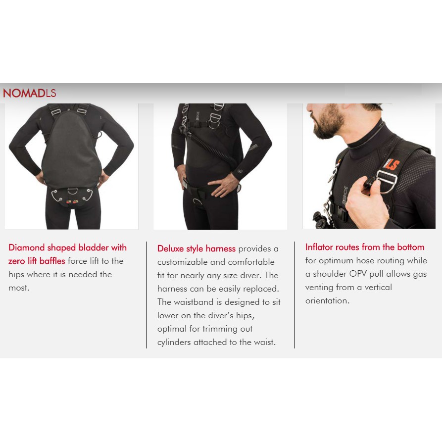 Bc4575 Bcd Technical Tech Wing Sidemount Dive Rite Nomad Ls System Diverite Scuba Diving Freedive Shopee Indonesia