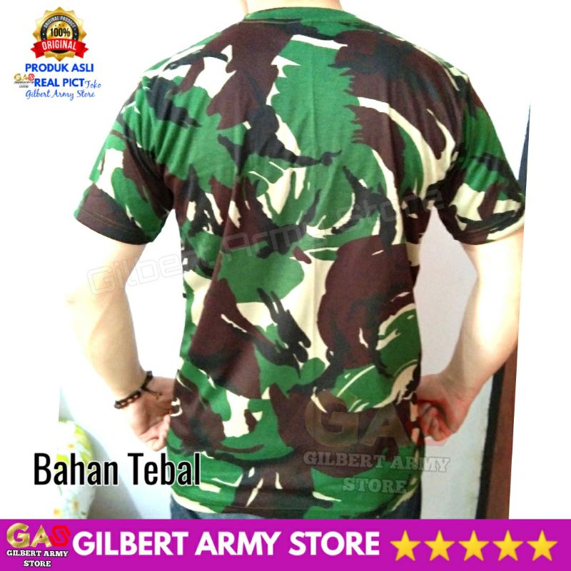 GILBERT ARMY STORE Grosir Kaos Loreng Jatah Tni Tebal MAlvinas L XL XXL jumbo Oblong Lengan Pendek  Kualitas Premium Katun