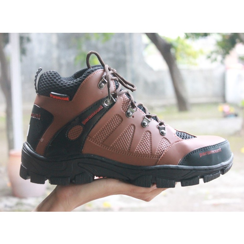 sepatu Safety Boot Pria Wanita Beckham Paramount ujung Besi, Sepatu Kerja,Sepatu Proyek