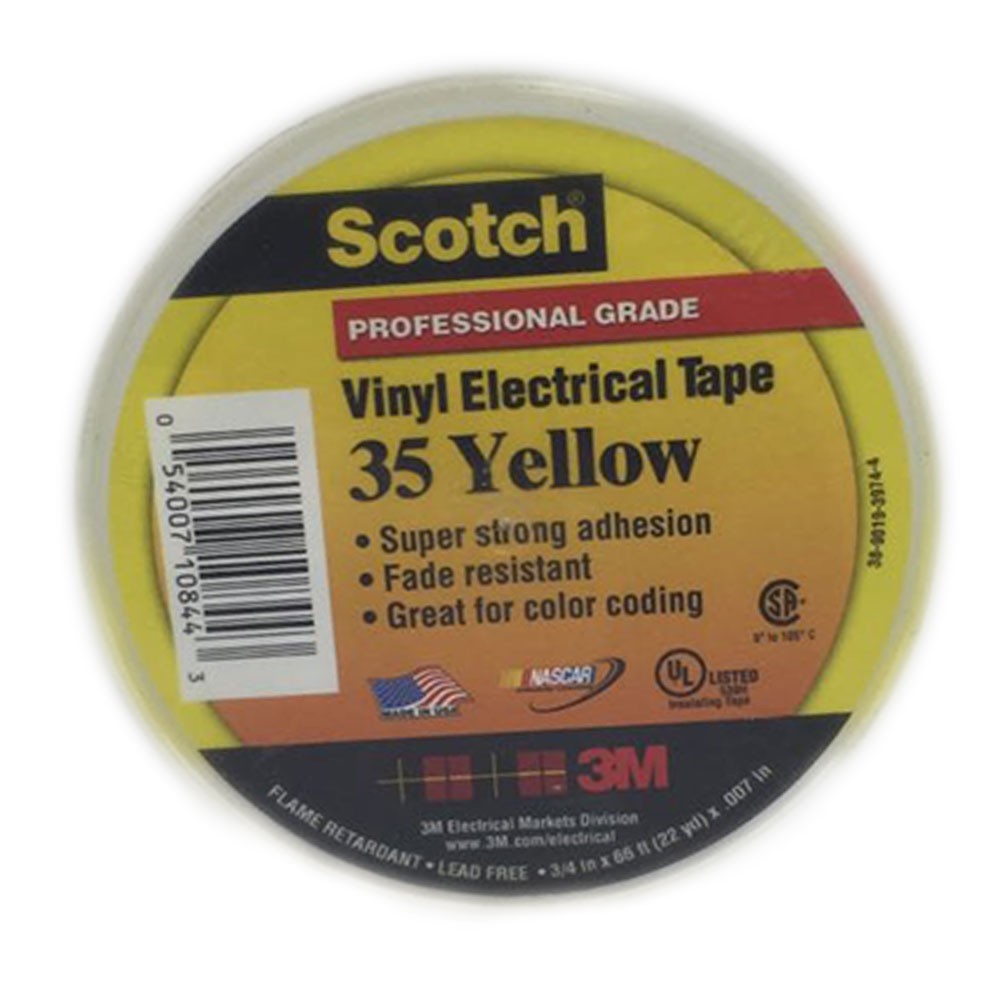 

3M Scotch Vinyl Color 35 Electrical Tape - Yellow