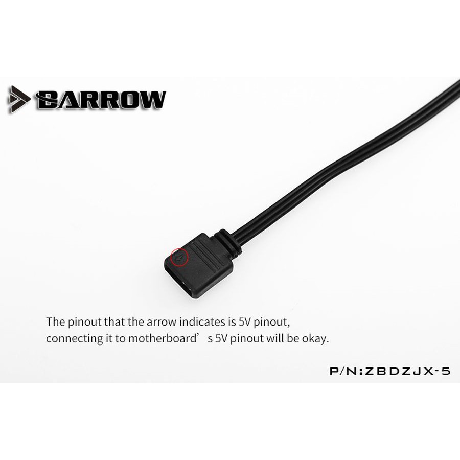 BARROW ZBDZJX-5 3 Pin 5V Addressable RGB Aurora Connection Cable