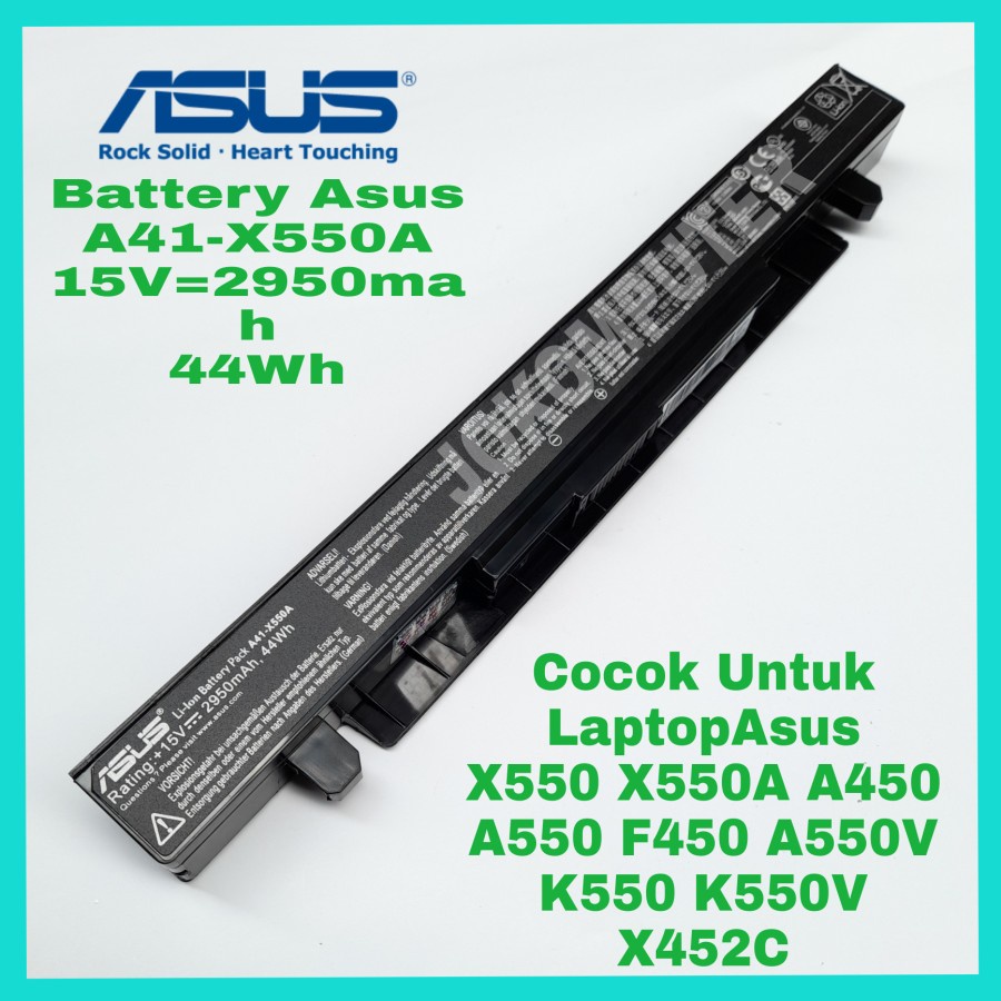 Baterai Original Asus X450VE X450VP X452 X452c X452cp X452E A41-X550A Ori