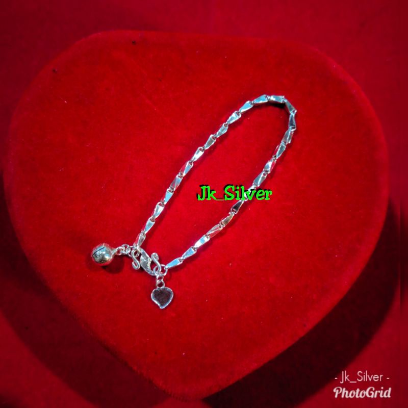 Gelang Tangan Padi Anak (Perak Murni)