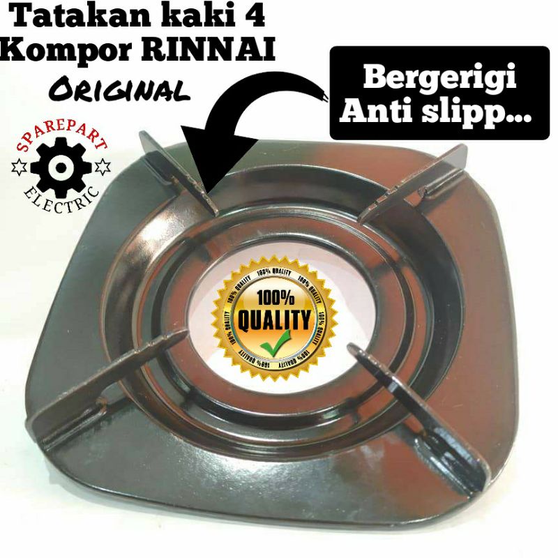 TATAKAN DUDUKAN KAKI 4 KOMPOR GAS RINNAI ORIGINAL BAHAN TEBAL KAKI BERGERIGI ORIGINAL