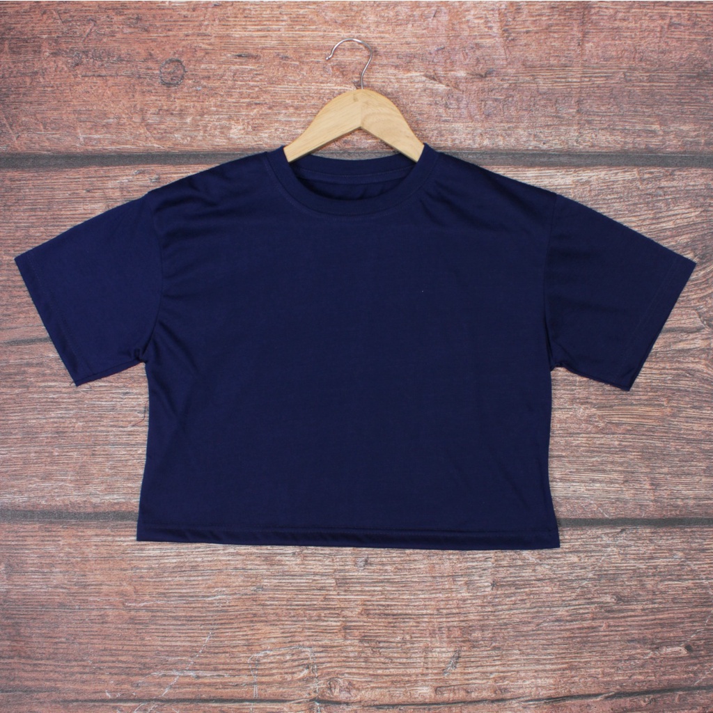 TokoMilkan - Kaos Crop top Wanita Polos Oneck Katun | Kaos Oblong CEWEK Adem