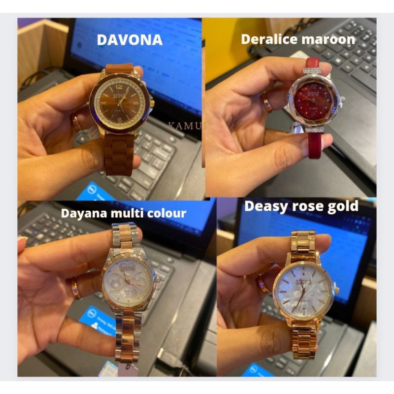 JAM DERALICE MAROON,JAM DEASY ROSE GOLD,JAM DAVONA,JAM DAYANA.JAM WANITA SOPHIE MARTIN TERBARU.JAM S