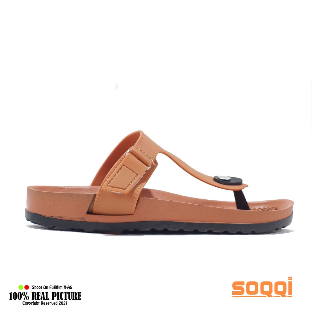 Sandal japit casual wanita dewasa import ori sendal jepit cewek perempuan branded Soqqi-Blnce 1305 1B duri kekinian promo keren cod murah 37-40