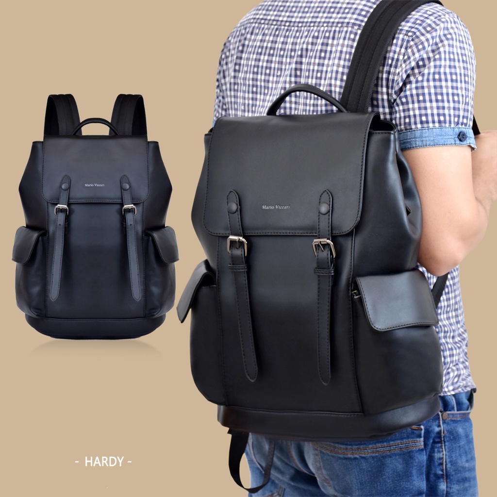 Tas Ransel Pria Kulit Mario Vizzari Hardy  (831-749-4 ) - Laptop