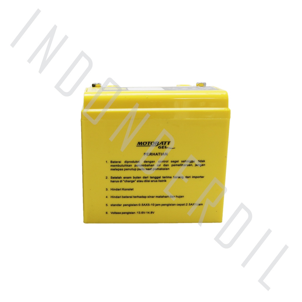 Aki-Accu-Acu Battery-Batre Kering-Gel Merk Motobatt MTZ6S 5 aH-5aH CBR 100-150R/PCX 150/Sonic 150/Vario 125-150/KLX 150/Satria FU 150/Nmax-N Max 150/GSR-GSX