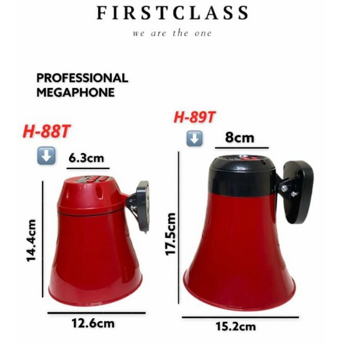 MEGAPHONE TOA FIRSTCLASS H89T - H88T  FirstClass