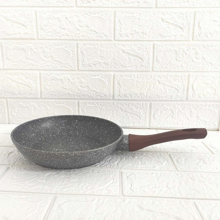 Cypruz Fry Pan Marble Panci Wajan Penggorengan Induksi Anti Lengket 22 cm FP-0631