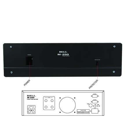 BOX POWER AMPLIFIER BELL M250 M-250 M 250 SOUND SYSTEM STEREO AUDIO AMPLI READY DIGITAL DISPLAY BELL