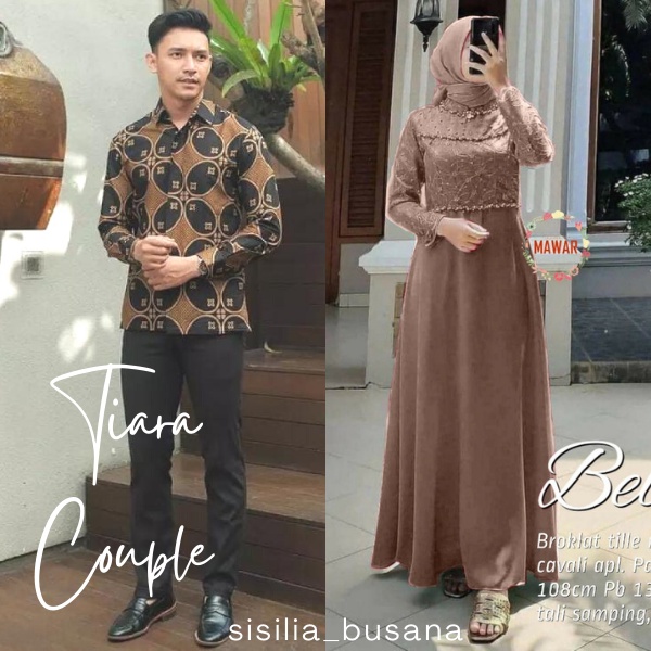 SISILIA - COD KEBAYA GAMIS COUPLE | GAMIS TIARA MAHESWARI BROKAT VELVET KEMEJA BATIK KATUN BAJU PASANGAN KELUARGA SARIMBIT LEBARAN LAMARAN PEKALONGAN | GAMIS WANITA BUSUI SYAR'I DISKON WID