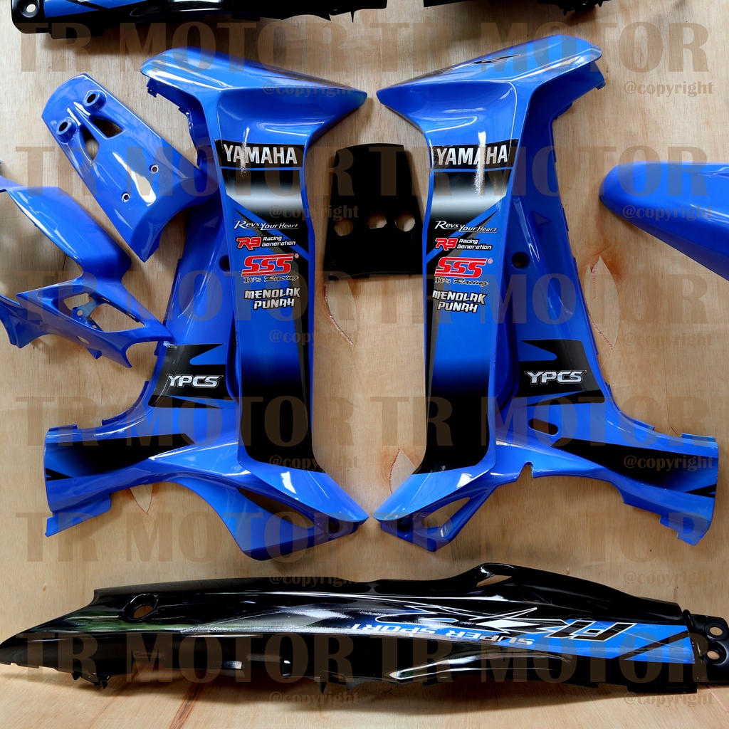 Cover Body Fizr F1zr Super Sport Biru Hitam Full Set Halus Cover Bodi Yamaha Fiz r