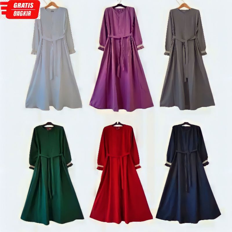 Gamis Polos Murah Terbaru  Katun Toyobo Premium Jumbo Maxi Modern