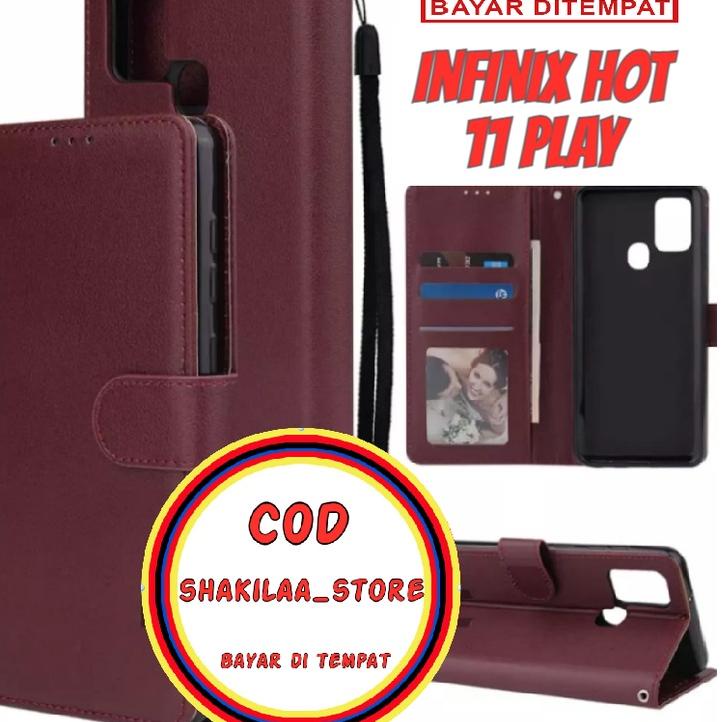 Hot Sale - CASE FLIP CASE KULIT FOR INFINIX 11 PLAY - CASING DOMPET-FLIP COVER LEATHER-SARUNG HP 시