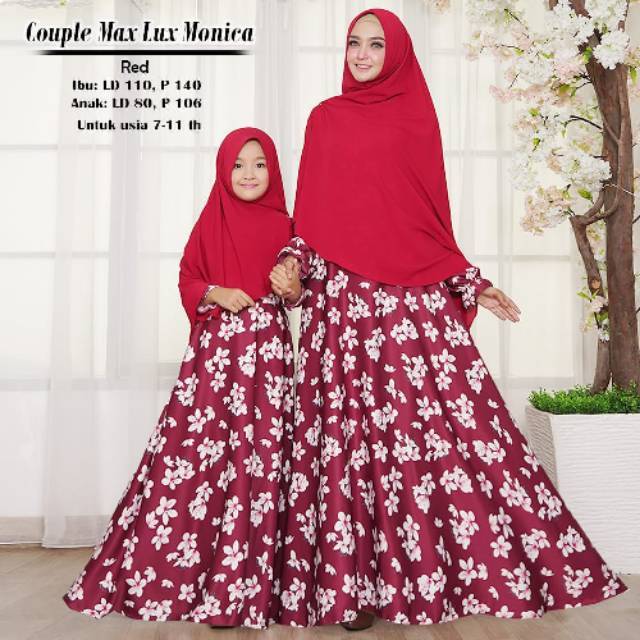 AmeeraHijab_ Gamis Muslim Syari Couple Ibu dan Anak Hijab Muslimah Mom and Kids Maxmara Monica