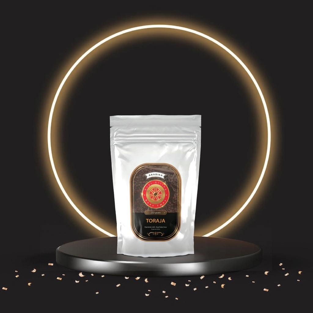 

KOPI BEANS BIJI KOPI GILING - ARABIKA TORAJA 250 gr | KOPI RODA EMAS