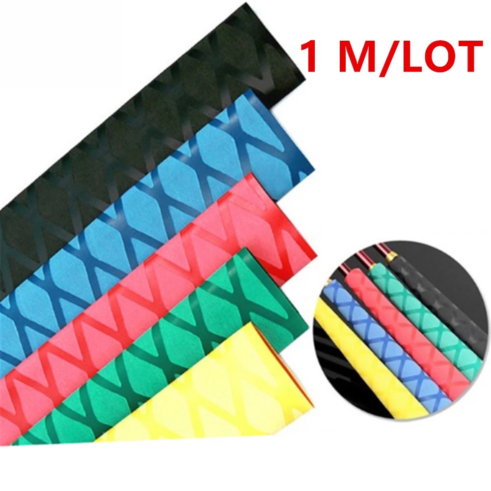 REBUY 15/18/20/22/25/28/30/35mm Fishing Rod Grip Belt DIY Badminton Racket Sleeve Tube Heat Shrink Wrap Tubing 5 Colors Polyolefin Non-slip Racket Handle Grip 1M Sleeve Insulated Protect Handle Insulation/Multicolor