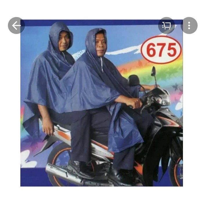 Jas Hujan Ponco 2in1 - Jas Hujan Ponco 2 Kepala - Jas Hujan ELMONDO -Jas Hujan kelelawar ponco 2in1