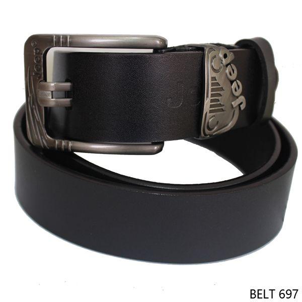 Ikat Pinggang Jarum Semi Kulit Hitam - BELT 697