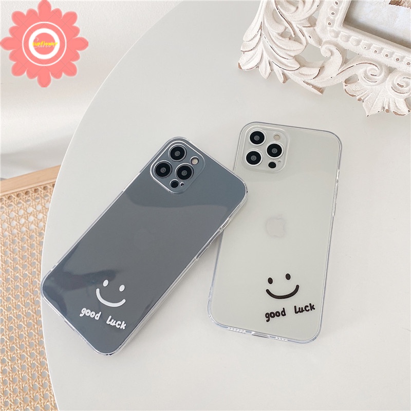 Clear Smiley Case Samsung A22 A11 A32 A52 A72 A71 A50 A30s A50s A51 A12 A10S A31 A21s M11 A20s Good Luck Soft TPU Back Cover-1